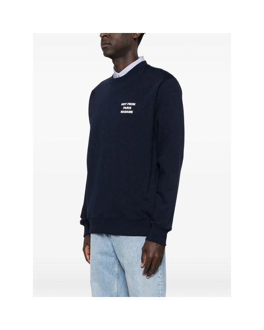 Drole de Monsieur Blue Le Sweatshirt Slogan Top for men