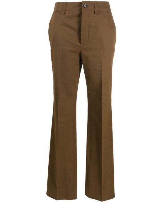 Saint Laurent Brown Straight-Leg Cotton Trousers