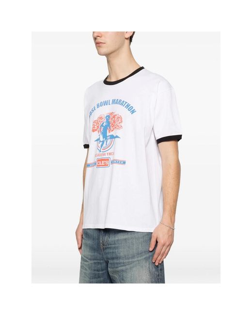 WILD DONKEY White Print Crew-Neck T-Shirt for men