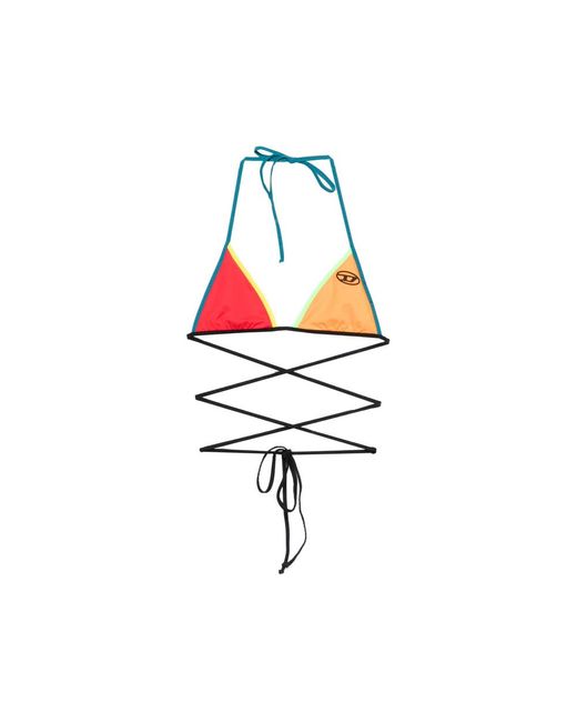 DIESEL White Triangle Bikini