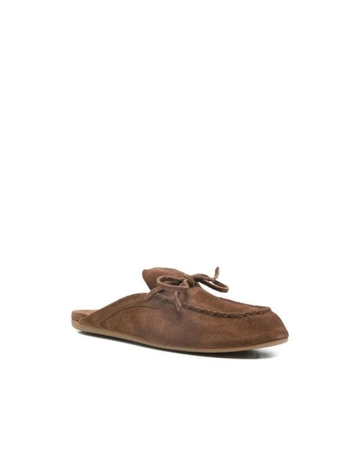 Miu Miu Brown Suede Deck Mules