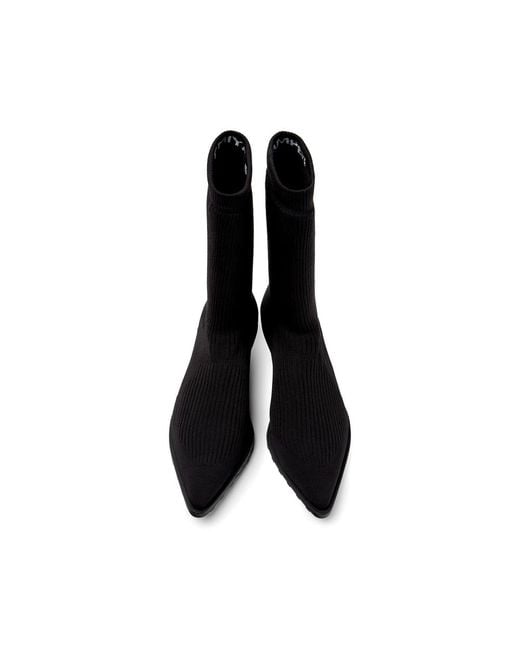 Camper x Issey Miyake Black Anna Pointed-Toe Ankle Boots
