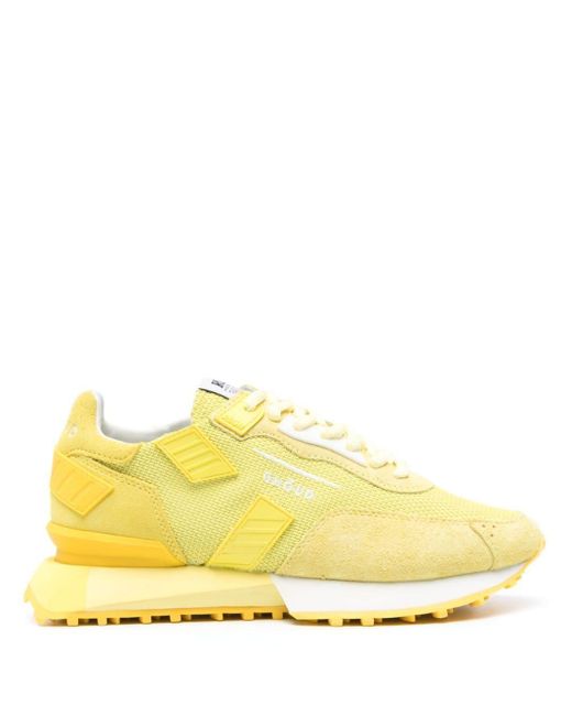 GHOUD VENICE Yellow Rush Groove Suede Sneakers