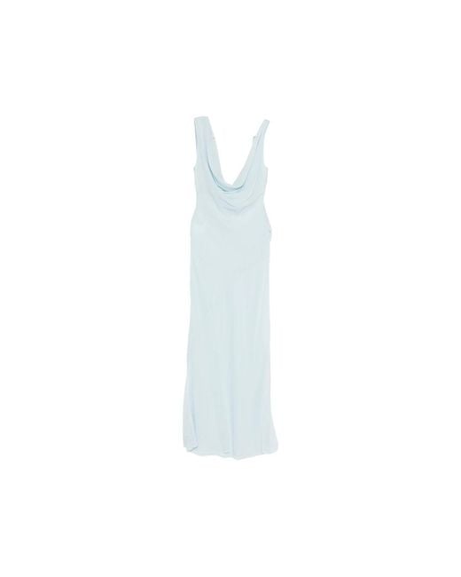 ANDAMANE Blue Minerva Cowl Sleeveless Maxi Dress
