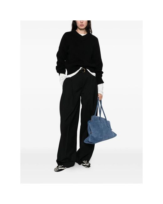 Soft Goat Black V-Neck Sweater