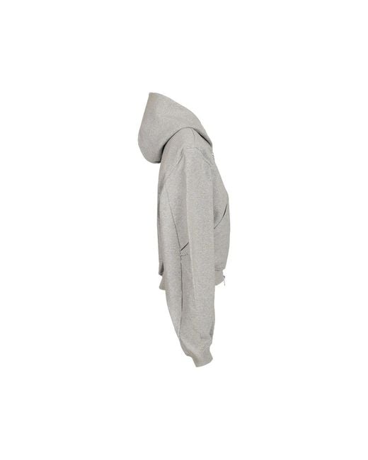 The Attico Gray Sweatshirt Embroidered Logo