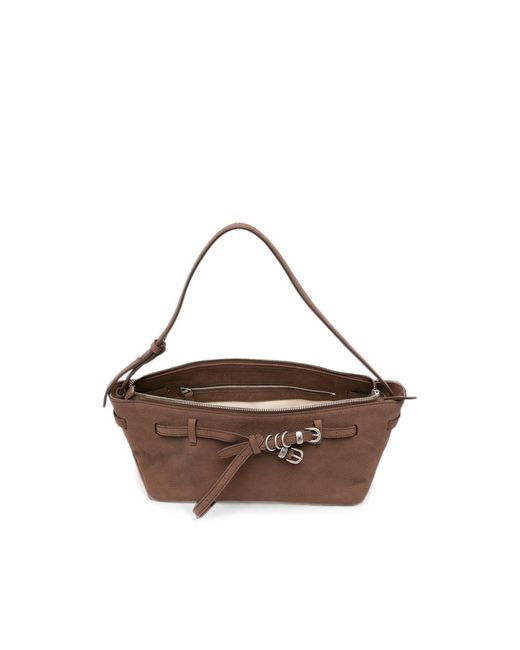 MARGE SHERWOOD Brown Grandma Used Leather Tote Bag