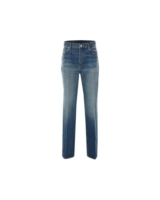 Alaïa Blue Zip-Up Bootcut Jeans