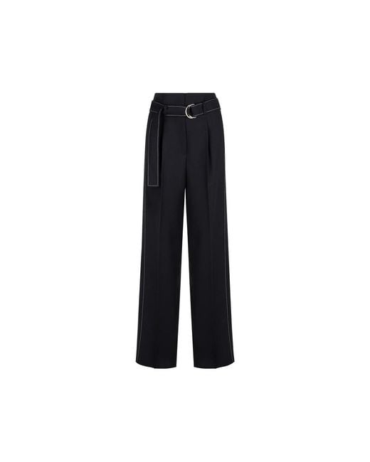 Seafarer Black Irony Belted Trousers