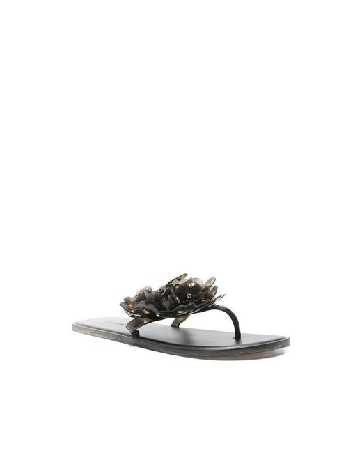 Farm Rio White Floral Embellishment Flip-Flops