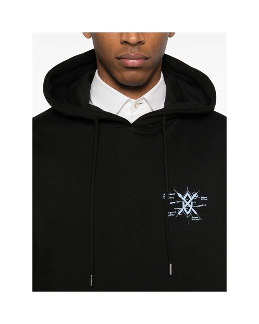 Daily Paper Black Graphic-Print Hoodie for men