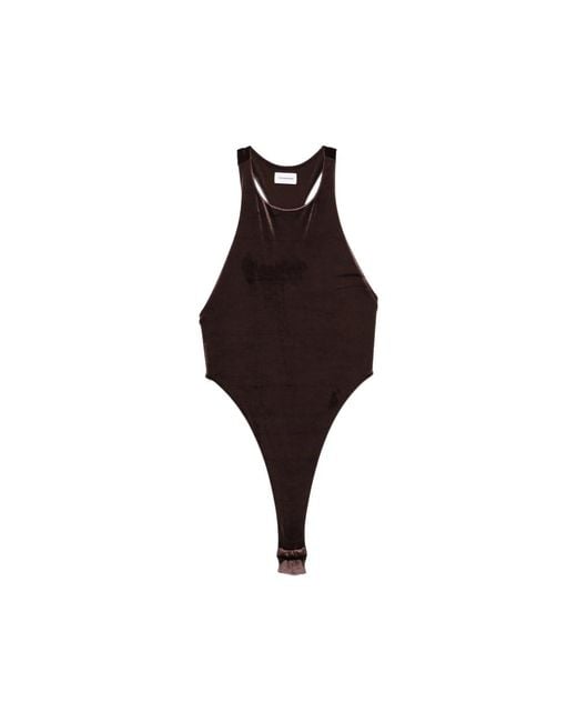 ANDAMANE Brown Fonda Halterneck Bodysuit