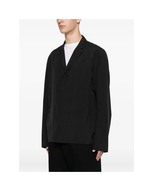 Veilance Black Notched-Lapels Blazer for men