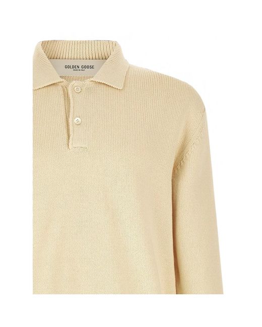 Golden Goose Deluxe Brand Natural Logo-Print Rindley Sweater for men