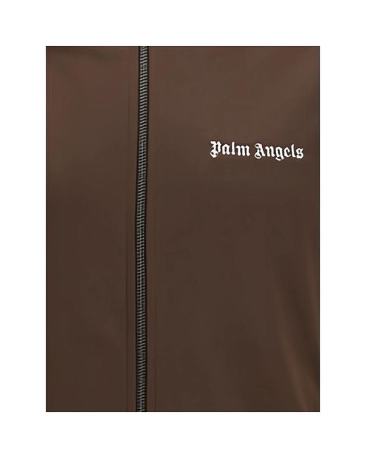 Palm Angels Brown Classic Logo Track Jacket for men