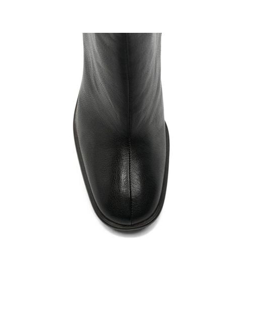 Soeur Black Lollie Grained Leather Ankle Boots