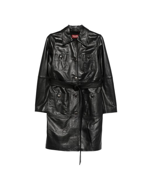 Max Mara Black Belted Coat