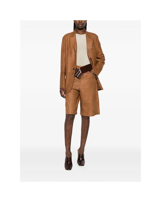 Tela Brown Pocket Panelled Shorts