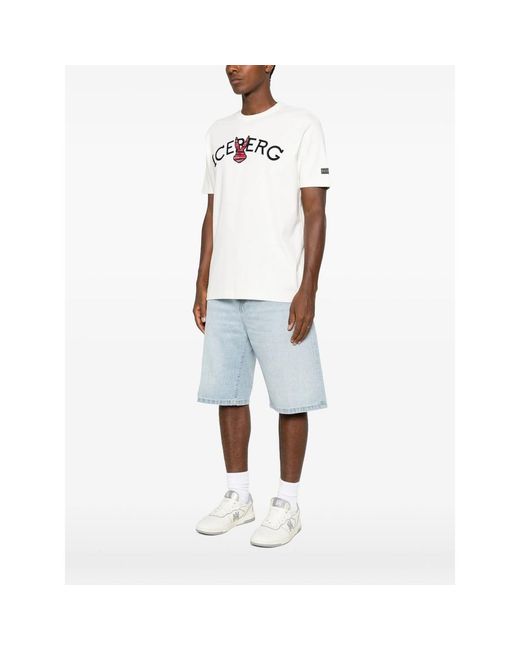 Iceberg White T-Shirts And Vests for men