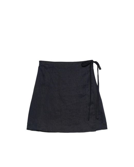 Bondi Born Blue Tie Detail Mini Skirt