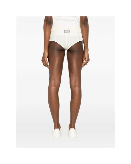 Entire studios White Pixie Buttoned Mini Shorts