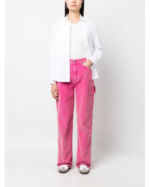 Haikure Pink High Rise Loose-Fit Jeans