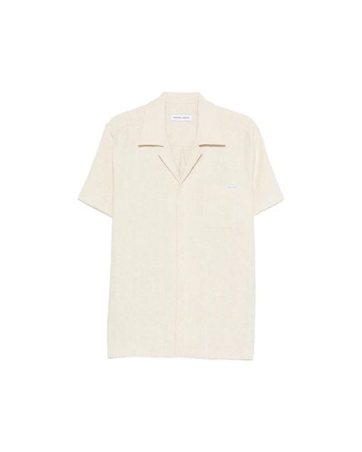 Maison Labiche White Logo-Patch Shirt for men