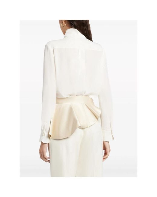 BITE STUDIOS Natural Asymmetric Ruffled Belt