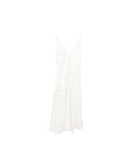 Sir White Ingrid Lace-Trim Midi Dress