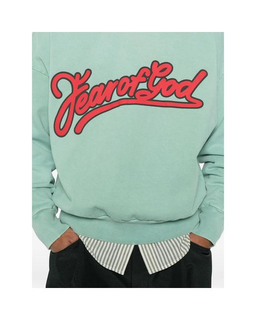 Fear Of God Green Hooded Sweatshirt for men