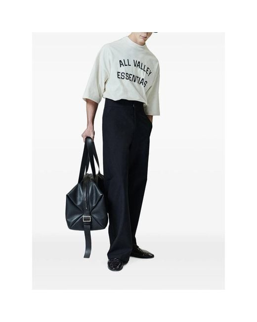 Fear Of God White Merch Tee Logo-Print Drop-Shoulder T-Shirt for men