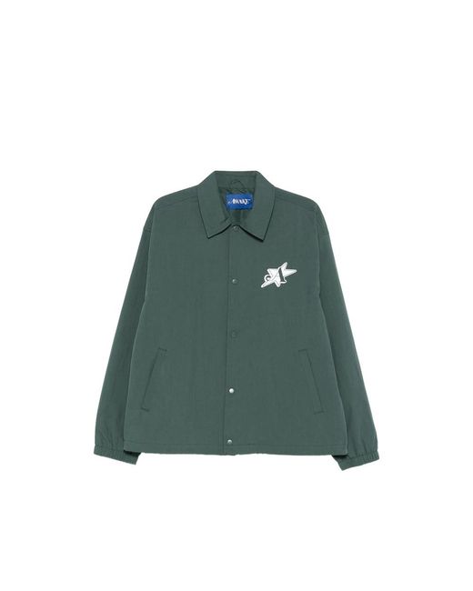 Awake Couture Green L. E. Community Coaches Jacket for men