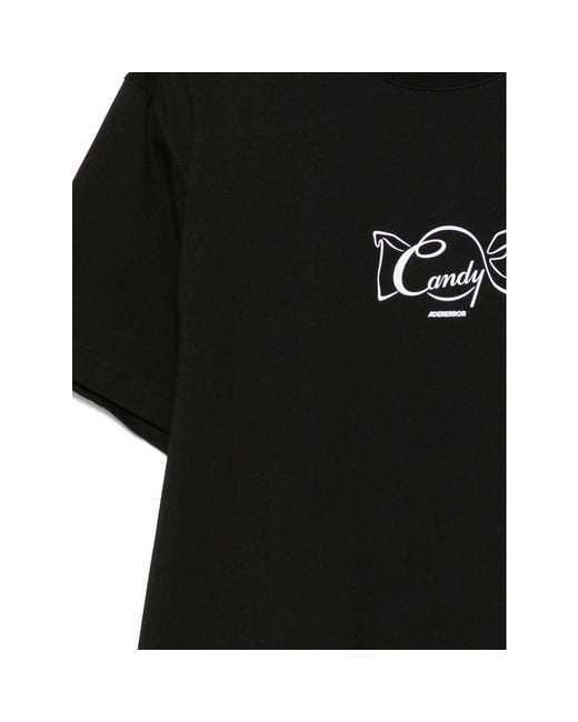 Adererror Black Short-Sleeve T-Shirt for men