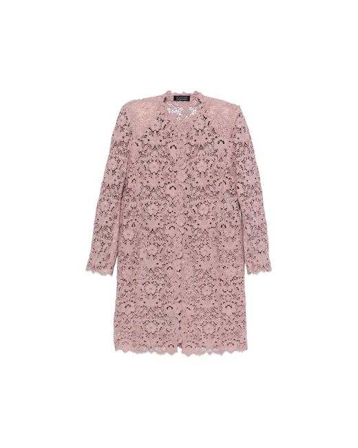 Gianluca Capannolo Pink Charlotte Floral-Lace Coat