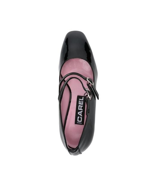 CAREL PARIS Black Alice 60Mm Patent Leather Pumps