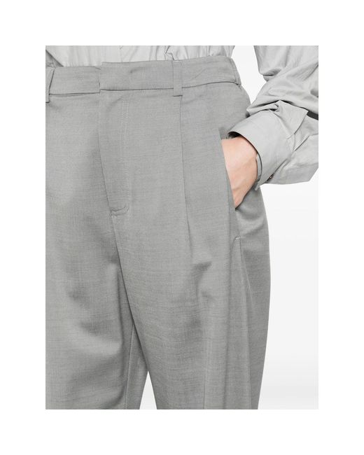 Tela Gray Pleated Trousers