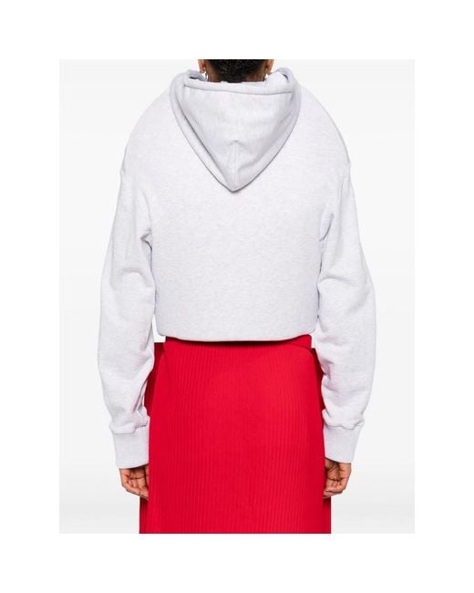 Duran Lantink White Zip-Fastening Hoodie