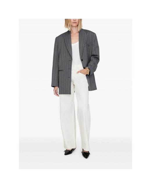 Anine Bing White Cotton Jeans