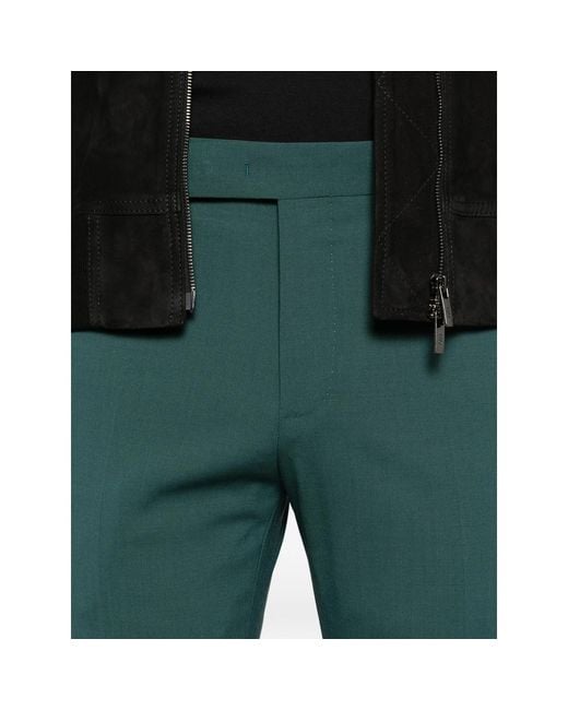 PT Torino Green Belt-Loop Trousers for men