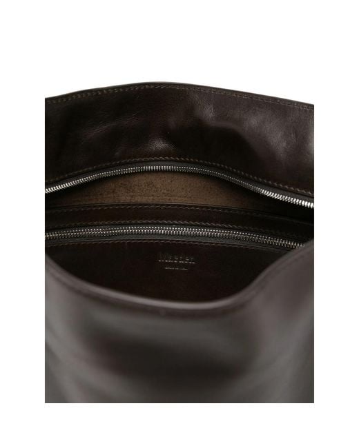 Maeden Black Yumi Leather Tote Bag