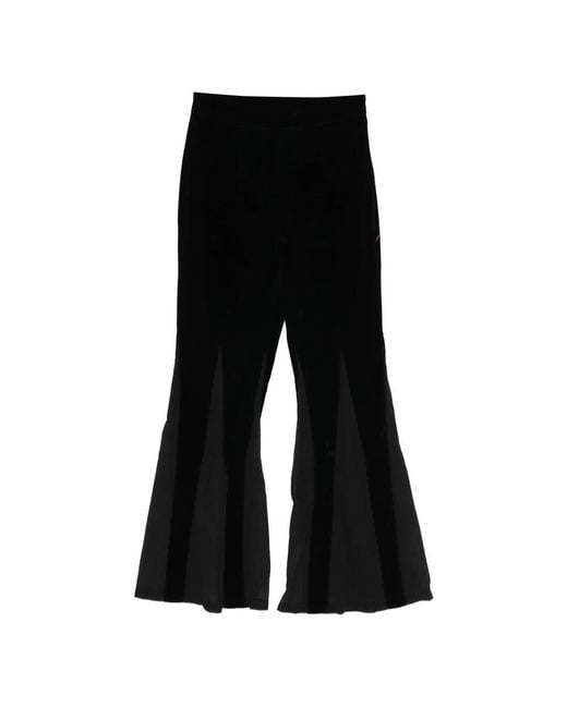 Never Fully Dressed Black Velvet Flared Trousers