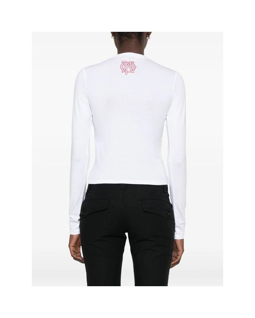 Jean Paul Gaultier White Cut-Out Slogan-Print T-Shirt