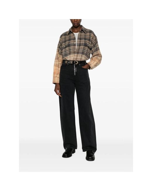 Alexander Wang Black Logo-Embellishment Buttoned Jeans