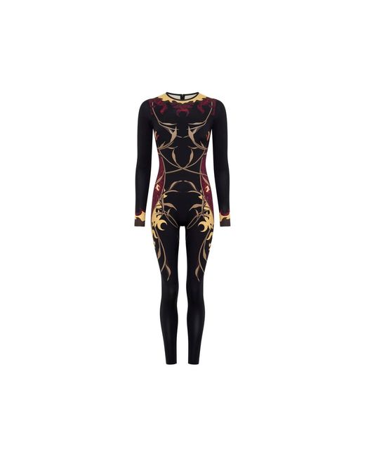 MARINE SERRE Black Printed Jumpsuit
