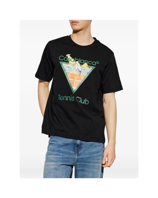 Casablanca Black T-Shirts & Vests for men