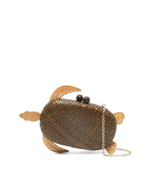 Serpui Brown Olivine Turtle Mini Bag