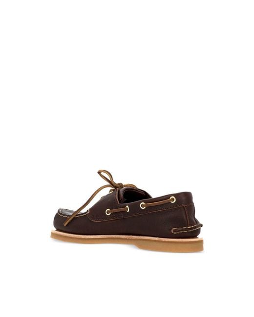 Timberland Brown Boat Shoes Leather for men
