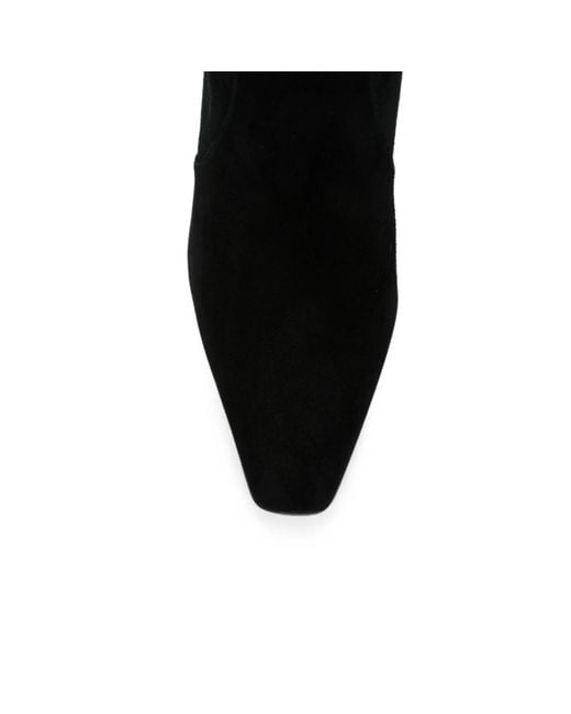 Stuart Weitzman Black Suede Ankle Boots