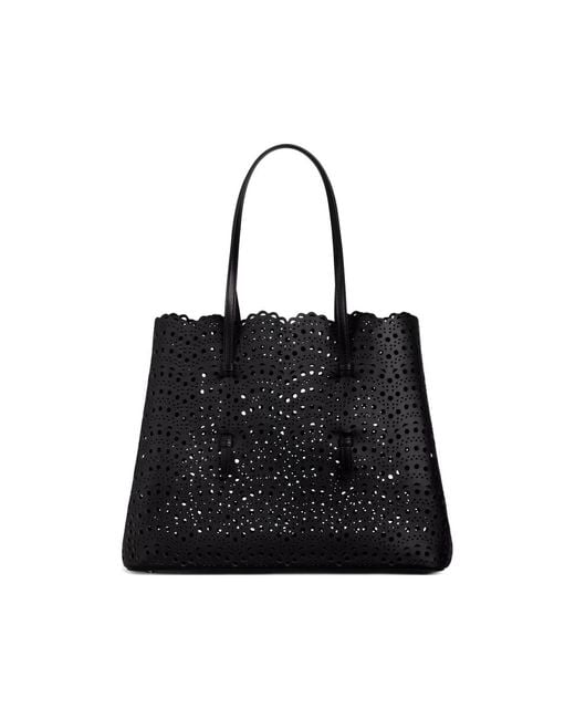Alaïa Black 37 Mina Leather Tote Bag