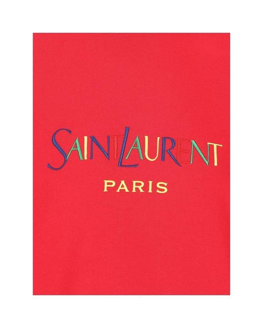 Saint Laurent Red Paris Sweatshirt